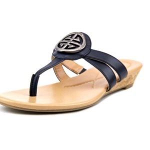 Kim Rogers Womens Hancy Open Toe Casual, Navy